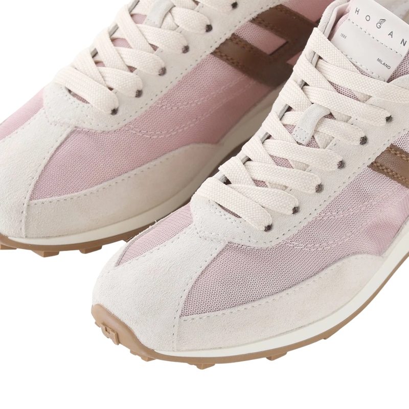 Hogan Schnürschuhe Sneaker aus Veloursleder weiß(Image 3)