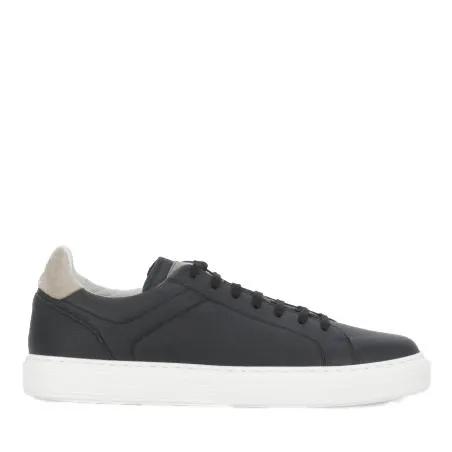 Brunello Cucinelli Low-Top Sneaker - Pebbled Leather Sneakers - Gr. 40 (EU) - in Schwarz - für Damen