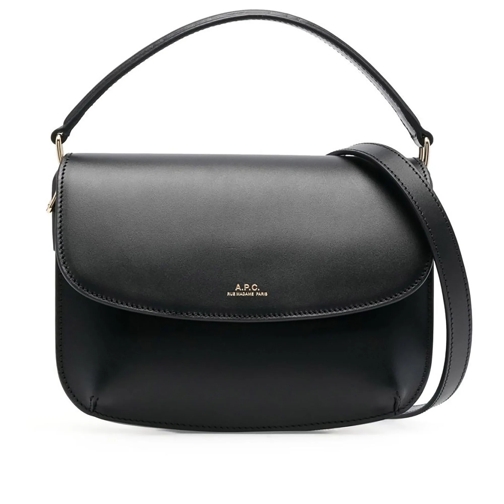 A.P.C. Schultertasche Leather Shoulder Bag Black