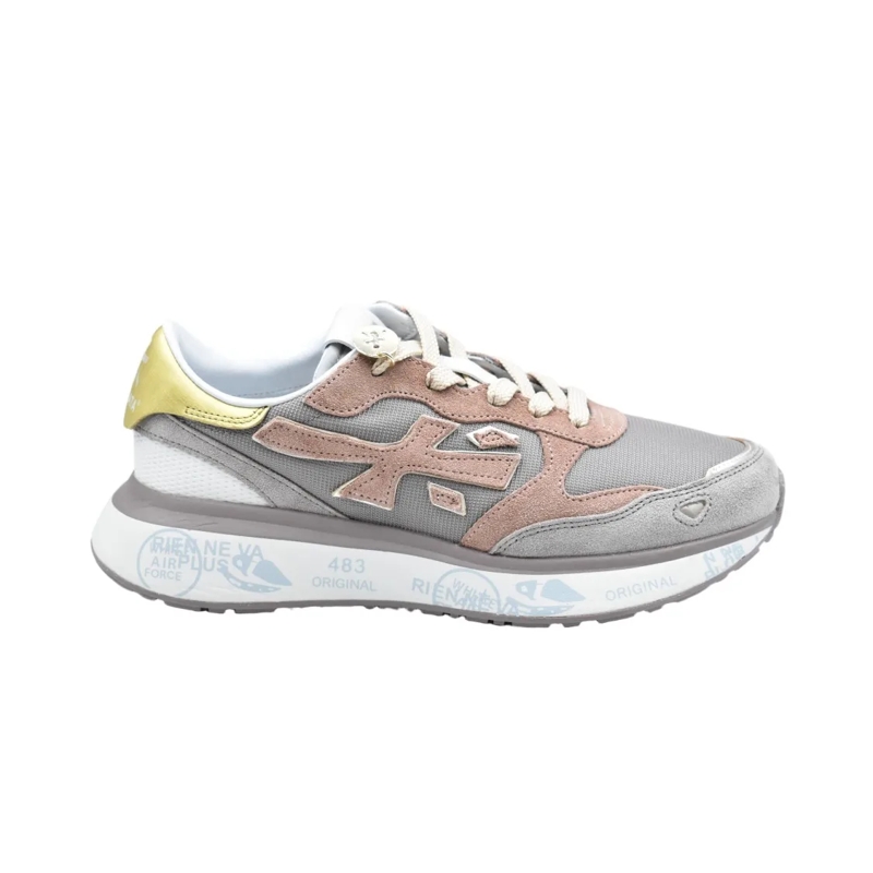 Premiata Lage-top sneaker Low-Top Sneakers In Soft Grey White