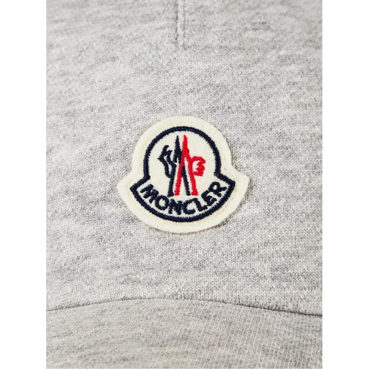 Moncler Logo Patch Baseball Cap grau