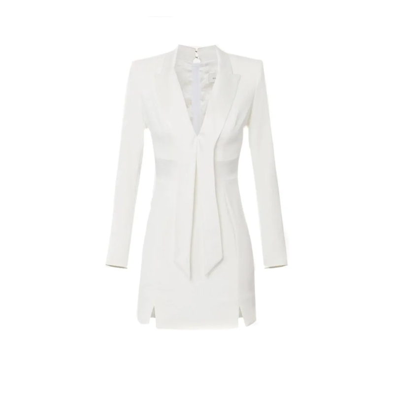 Elisabetta Franchi Mini-robe Mini Dress With Tailored Silhouette White