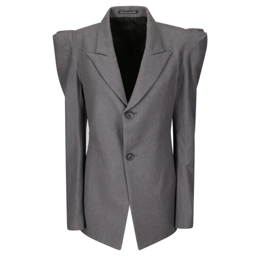 Yohji Yamamoto Blazer Single-Breasted Blazer Grey