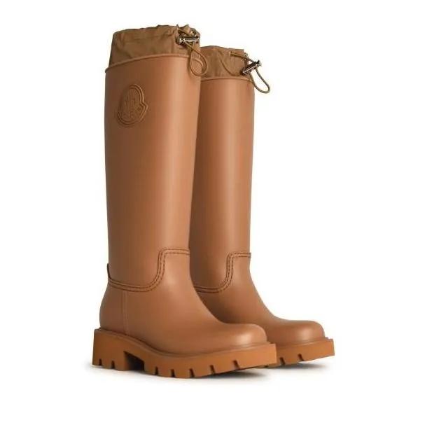 Moncler Stiefel - Kickstream%27 Brown Leather Blend Boots - Gr. 37 (EU) - in Braun - für Damen