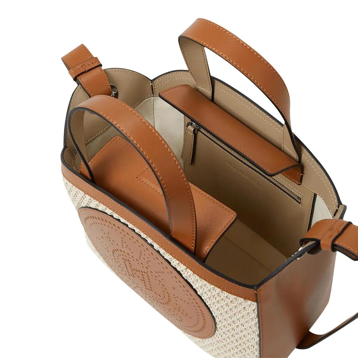 Thumbnail - Karl Lagerfeld Shopper - SMALL K/CIRCLE RAFFIA MESH Handtasche - Gr. unisize - in Braun - für Damen