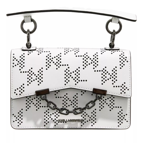 Karl Lagerfeld K/Seven Sp Perforated Mini Sb White/Blck Crossbody Bag
