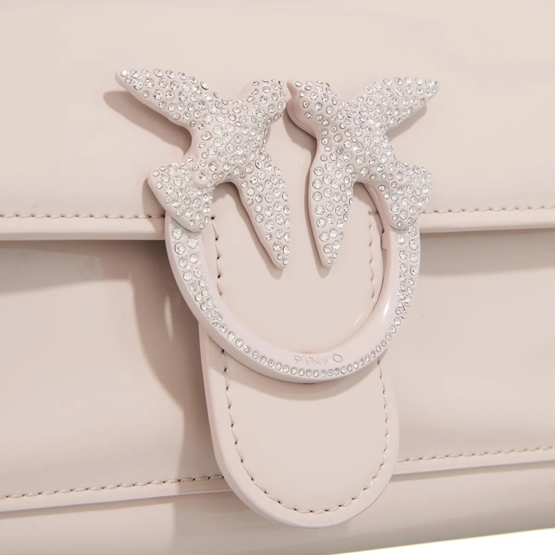 Pinko Wallet On A Chain Love One Wallet C Cipria-Antique Gold(Image 5)