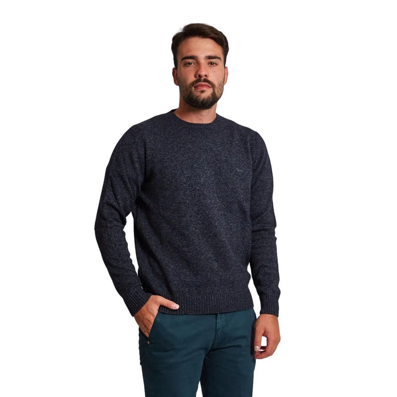 Harmont & Blaine Trui Blue Wool Blend Sweater Black