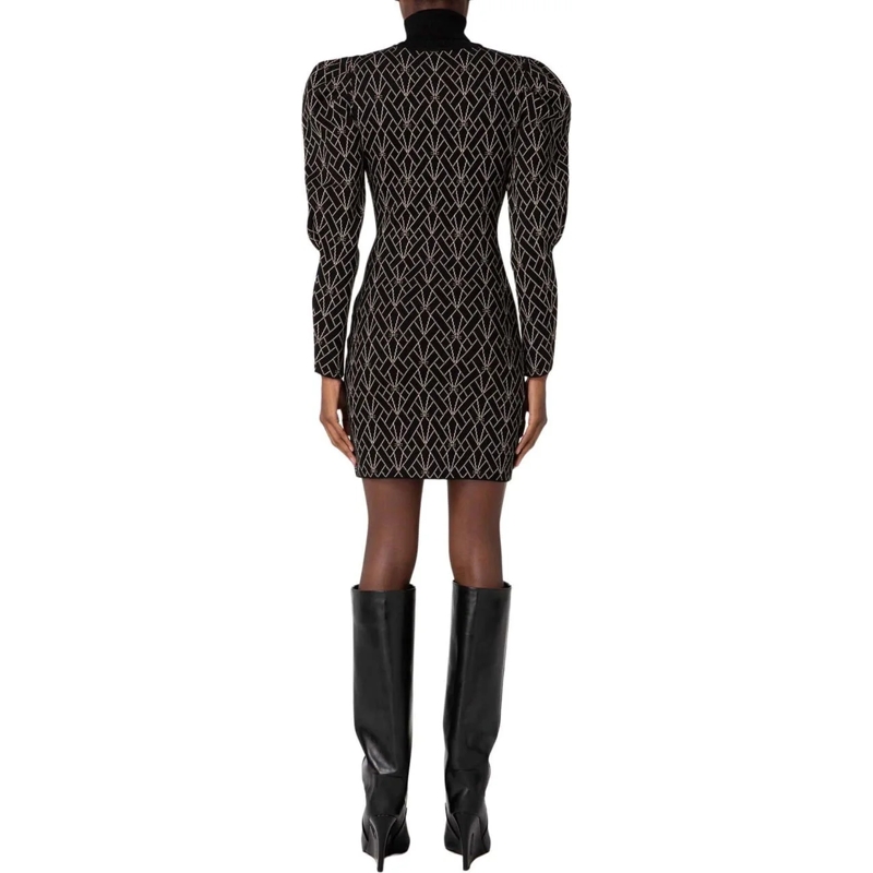 Elisabetta Franchi Midikleid Elisabetta Franchi  Jurken Zwart Am36m37e2 053 schwarz(Image 8)