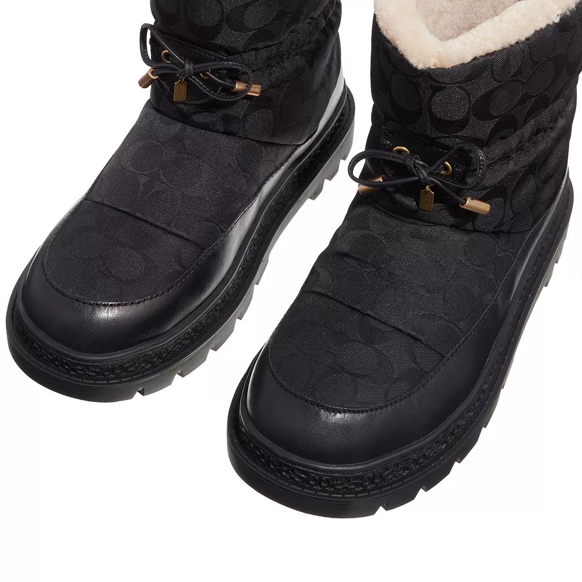 Coach snow clearance boots black