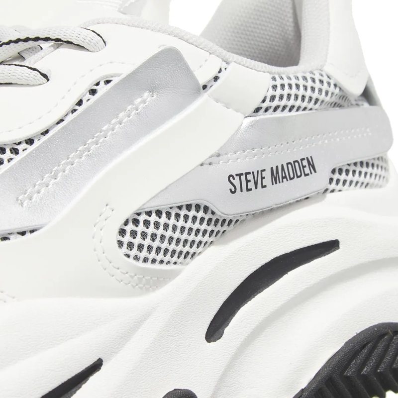 Steve Madden Low-Top-Sneaker Possession-E Silver/White(Image 5)