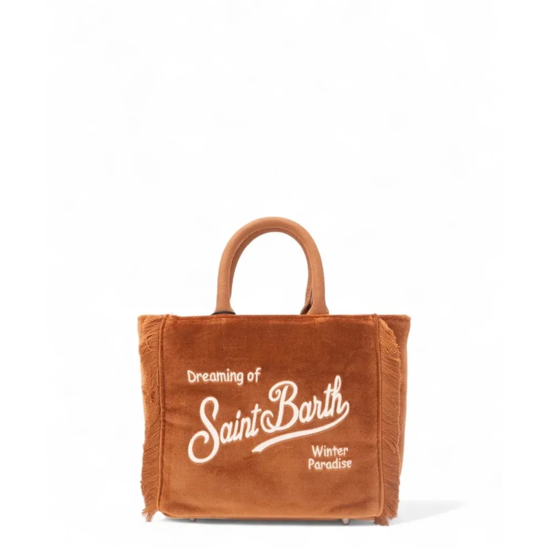 Mc2 Saint Barth Draagtas Vanity Mini Velvet Bag Brown