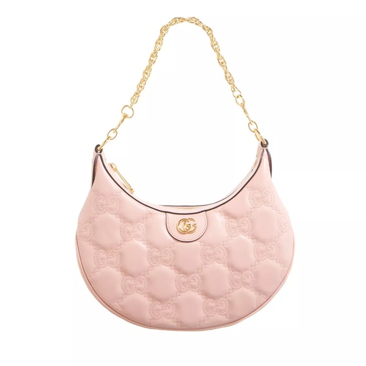 Gucci GG Shoulder Bag Matelass Leather Perfect Pink Natural