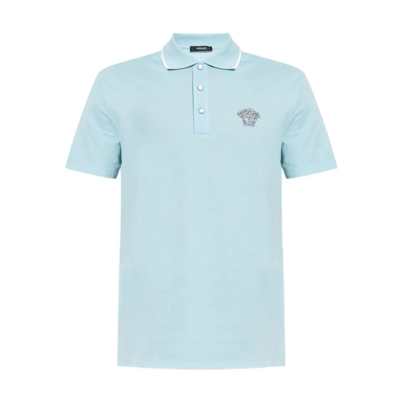 Versace Polohemd Short-Sleeve Polo Shirt Blue