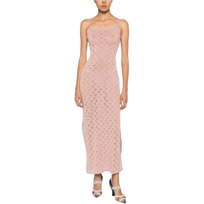 Marine Serre Robe longue Dresses Rosa rose(Image 2)