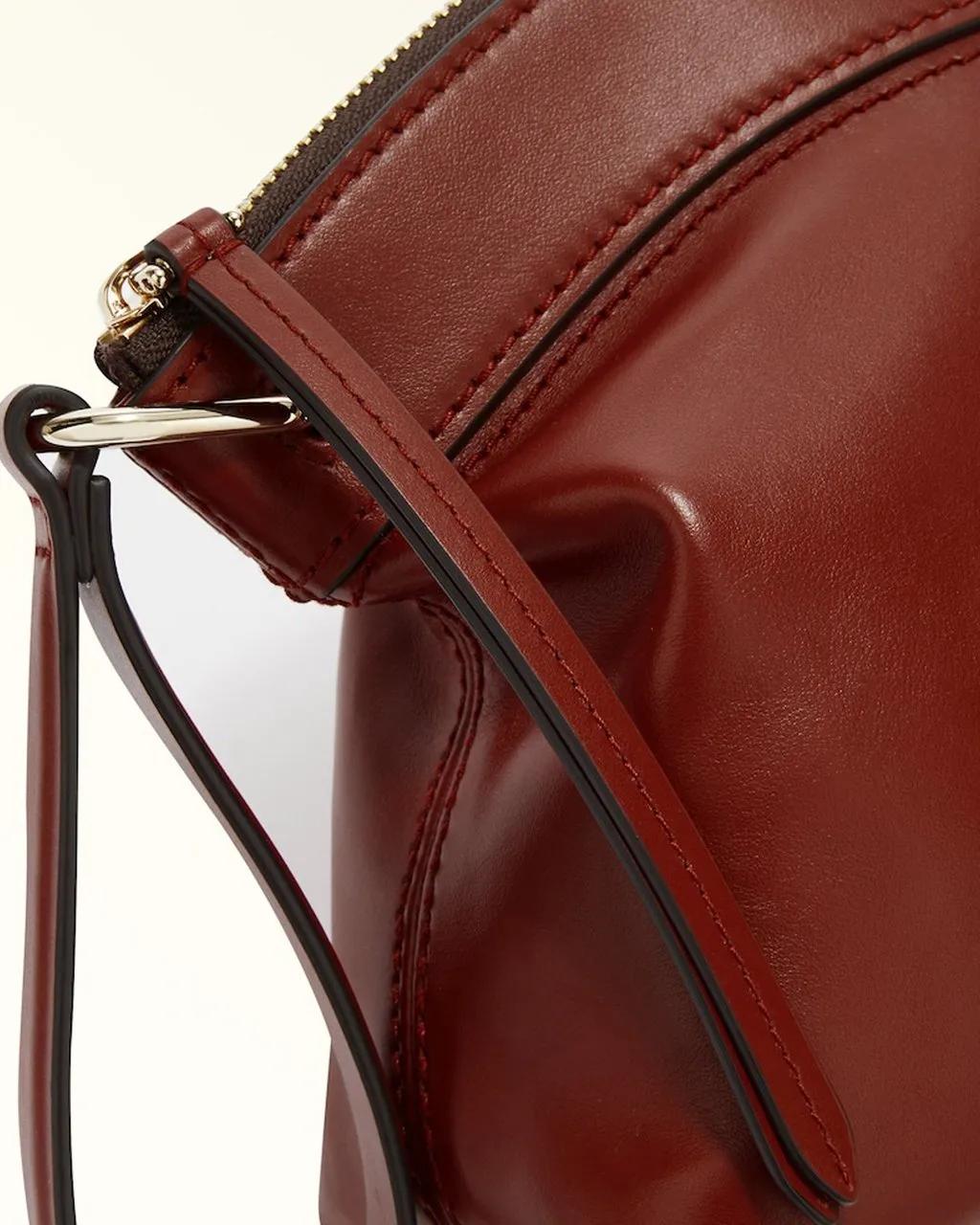 Furla Rode leren schoudertas met vakken Red Dames