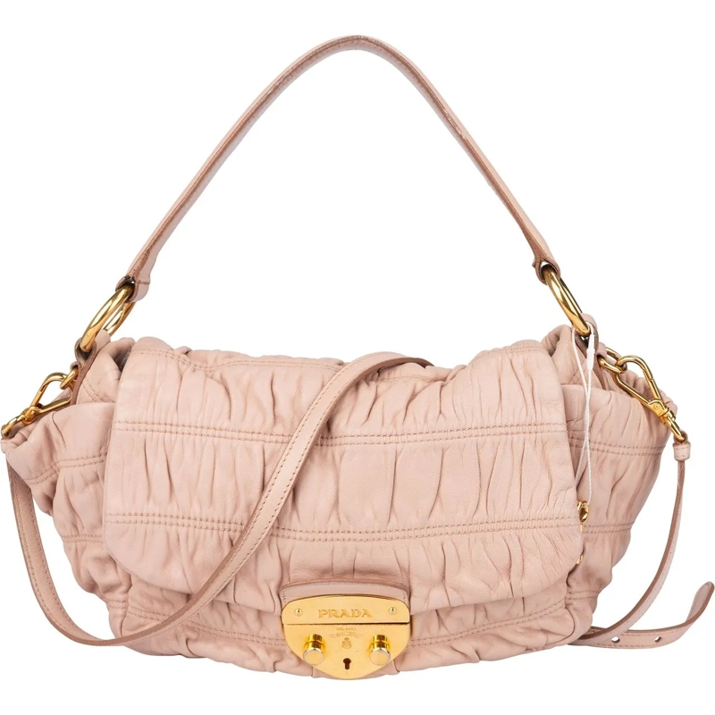 Prada Schultertasche Prada Quilted Leather City Crossbody Bag rose