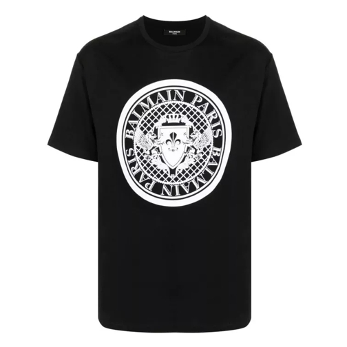 Balmain Logo-Print Cotton T-Shirt Black 