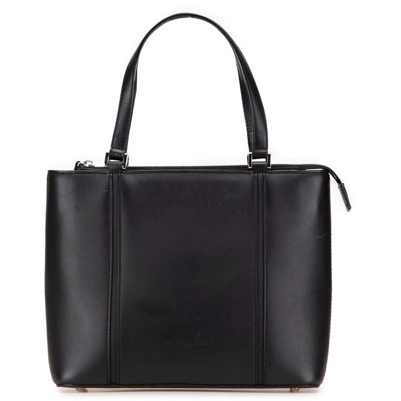 Burberry Tote Leather Handbag schwarz
