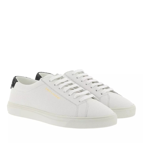 Saint Laurent Andy Sneaker Perforated Leather White låg sneaker