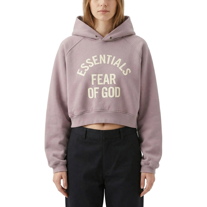 FEAR OF GOD  Cropped Oversized Hoodie lila(Image 2)