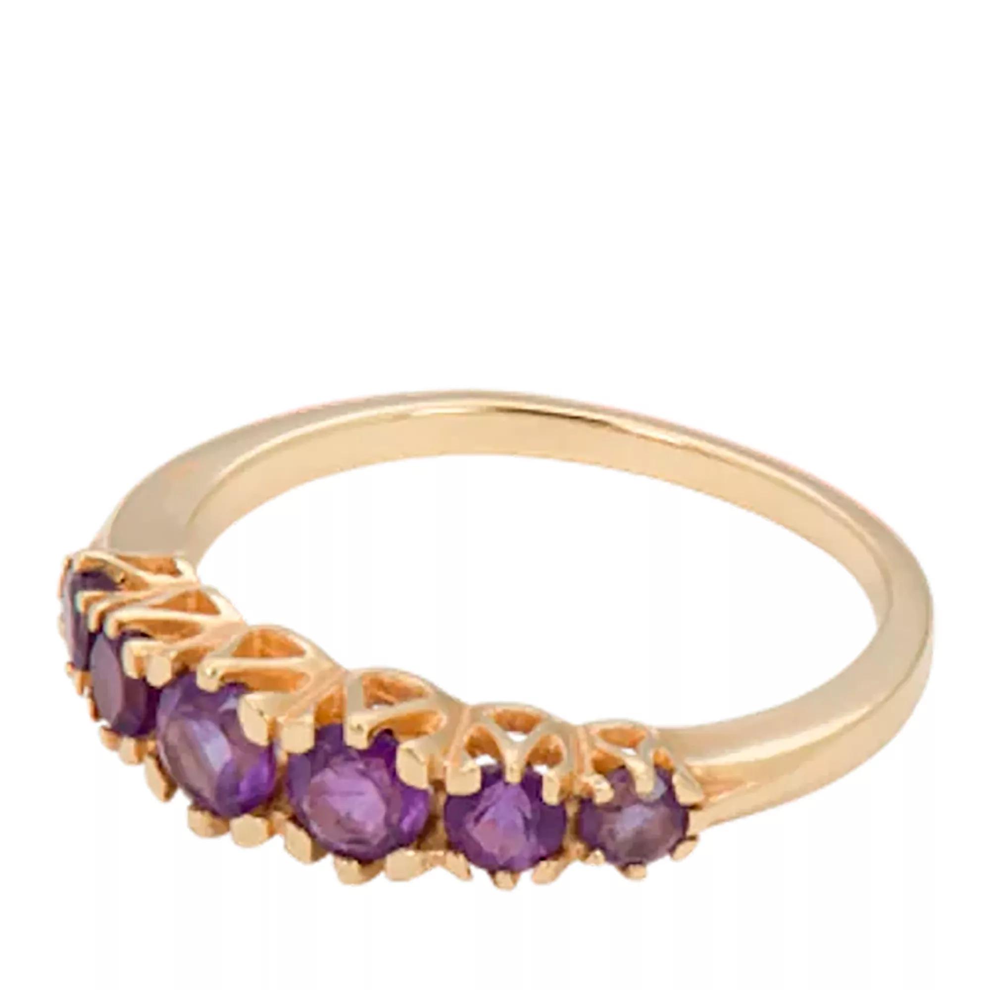 Anna+Nina Ring - Anna Ring Amethyst 14K - Gr. 55 - in Lila - für Damen