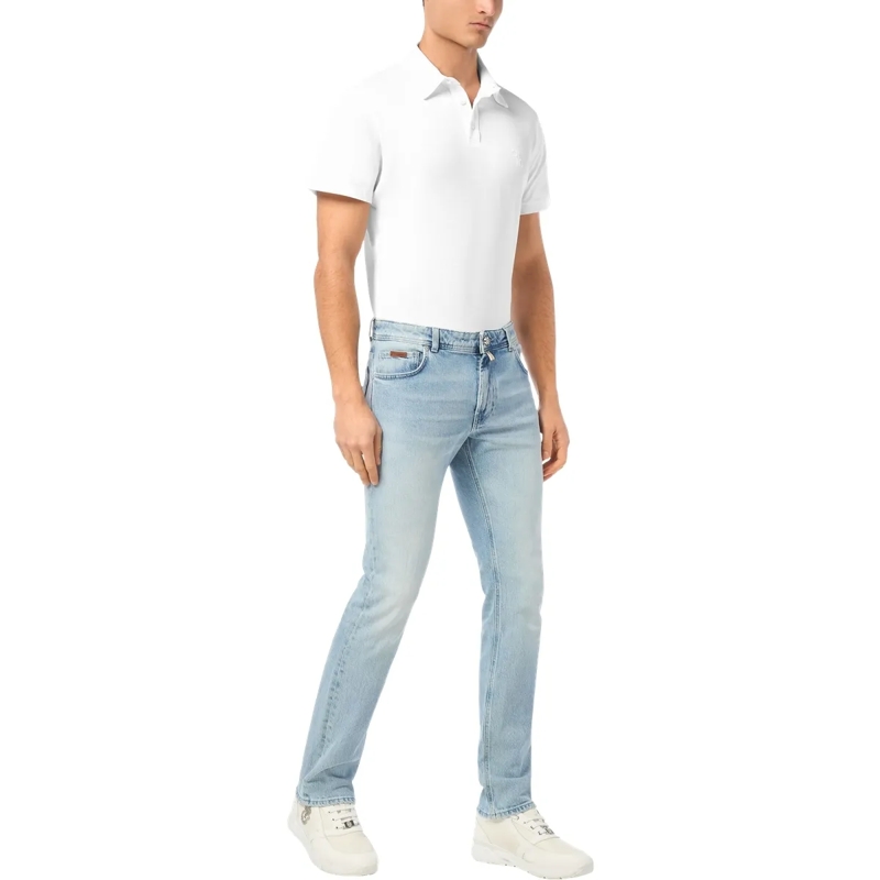 BILLIONAIRE Jeans mit geradem Bein Supergerader Schnitt hell-blau(Image 3)