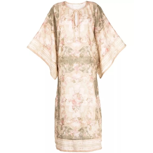 Zimmermann Robes Maxi Floral-Print Linen Maxi Dress Multicolor