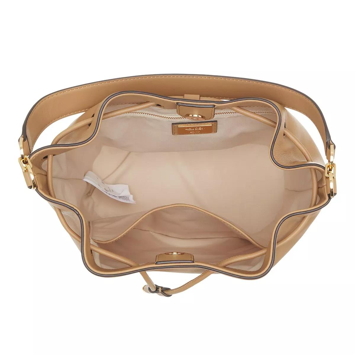 Lauren Ralph Lauren Andie 25 Drawstring Large Camel | Bucket Bag