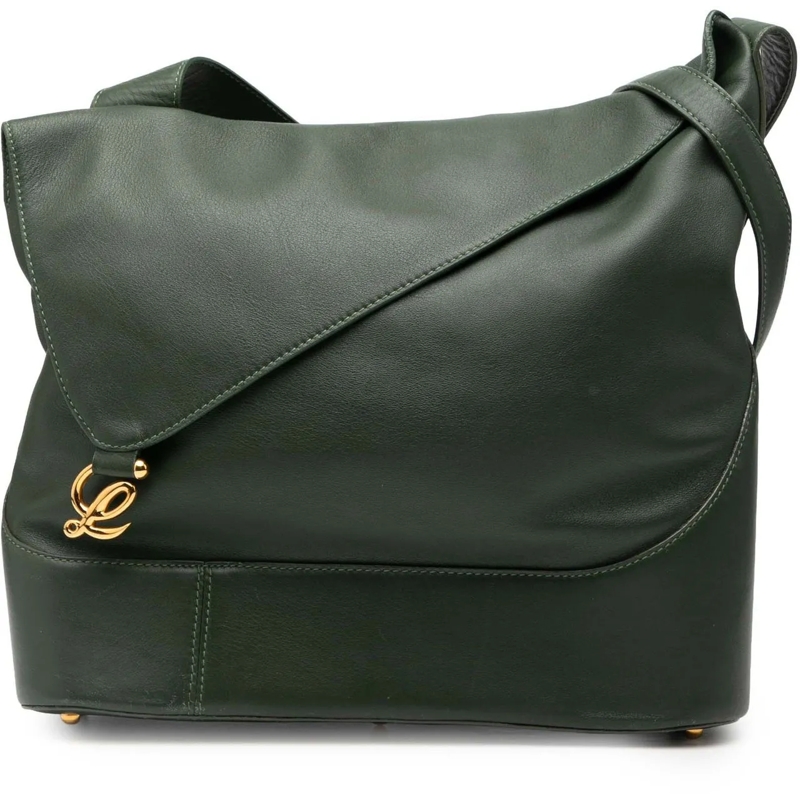 Loewe Schultertasche Leather Anton Crossbody grün