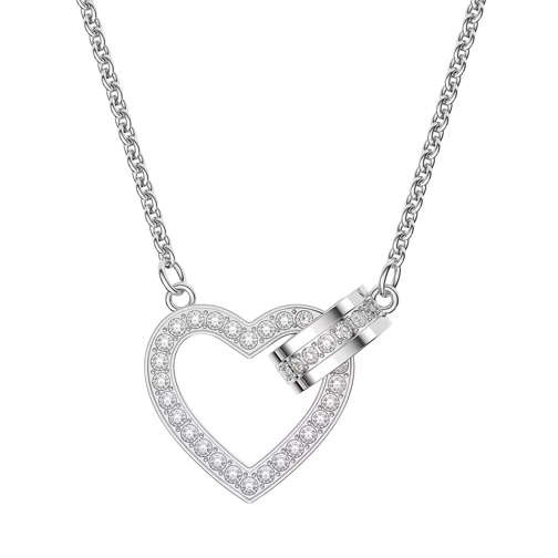 Swarovski Lovely Heart Rhodium plated Silver Short Necklace