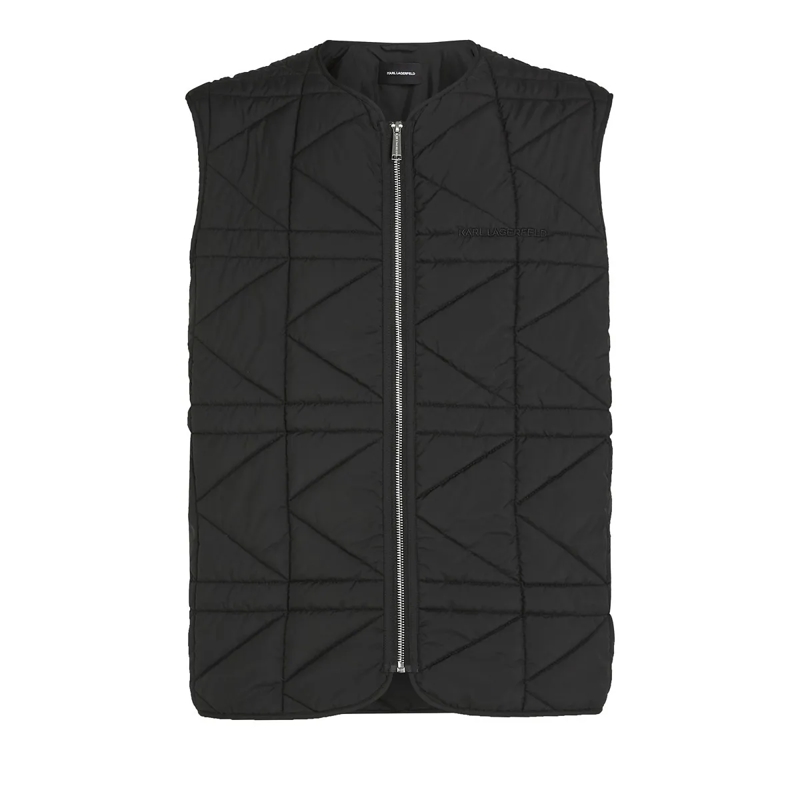 Karl Lagerfeld Weste Leichte packbare Gilet schwarz