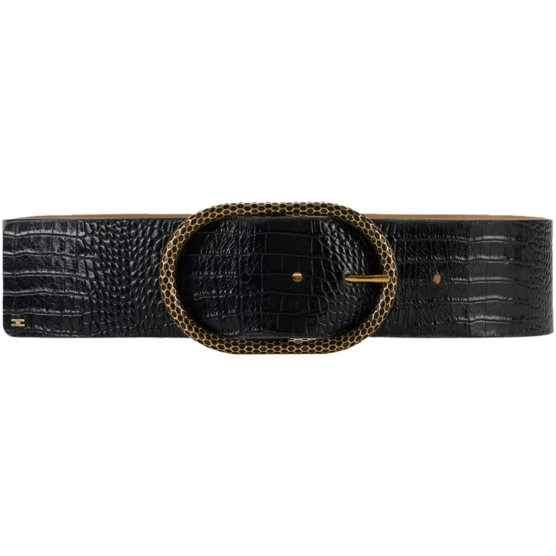 Elisabetta Franchi Ceinture en cuir Belts Black schwarz