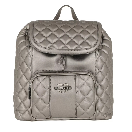 Love Moschino Quilted Metallic Nappa Backpack Peltro Sac à dos