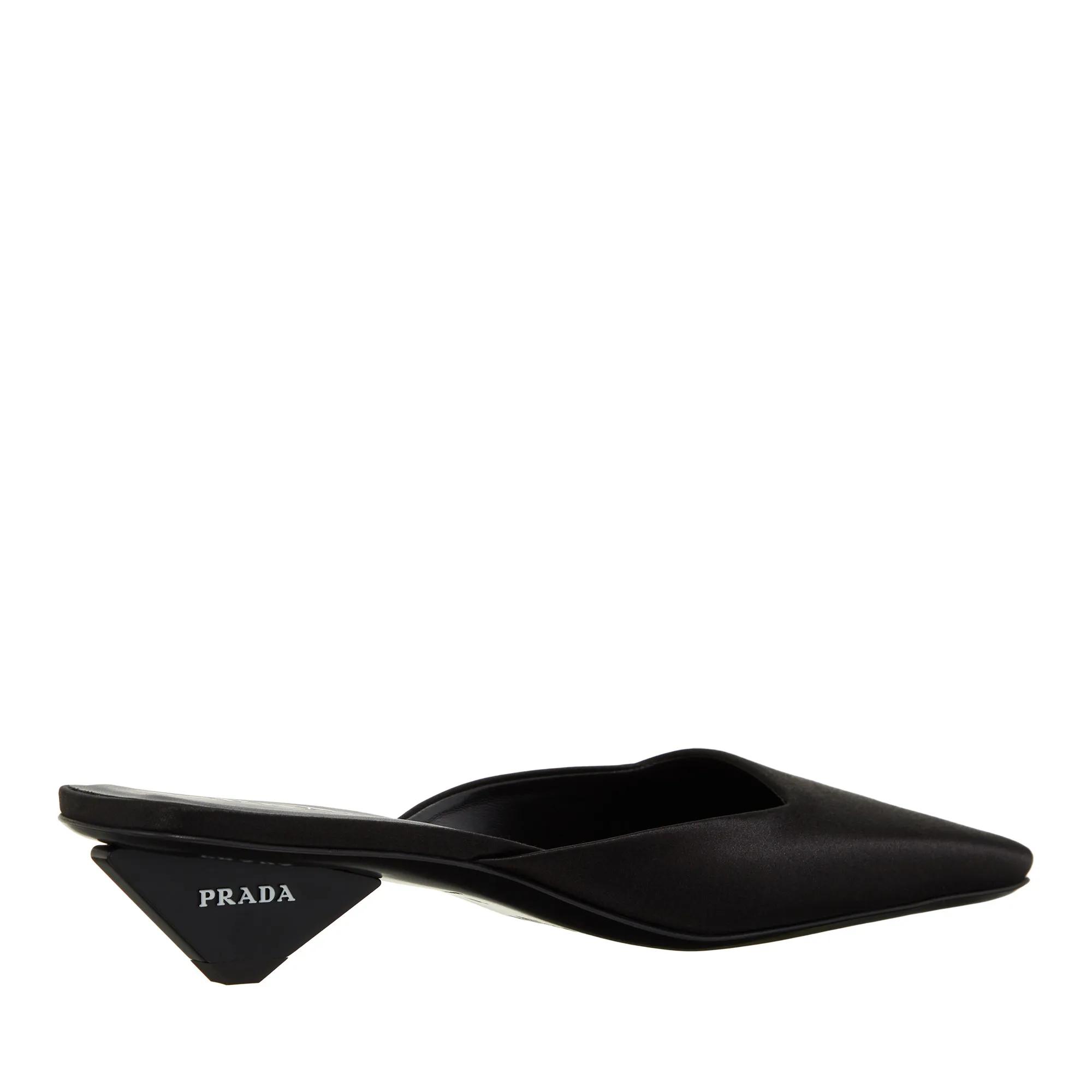 Prada Satin Sabots Black Mule