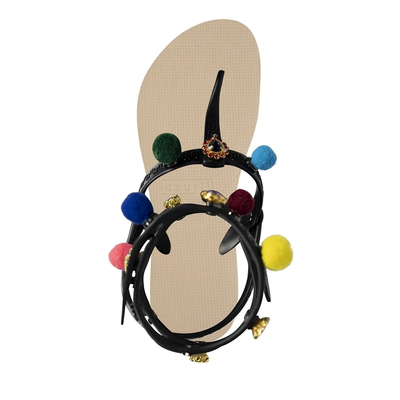 UZURII Flip Flops Zehentrenner Mondriaan Colorful Black sand(Image 3)