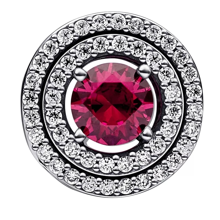 Pandora funkelnder runder Charm Red Pendant