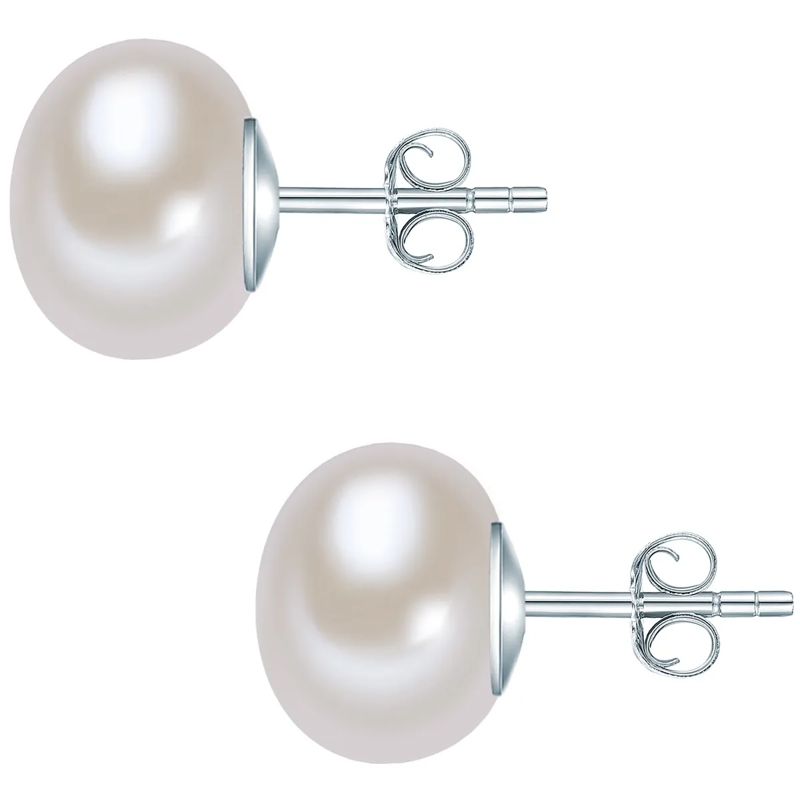 Valero Pearls Ohrstecker Sterling Silber Perlen-Ohrstecker Süßwasser-Zuchtp weiss(Image 3)