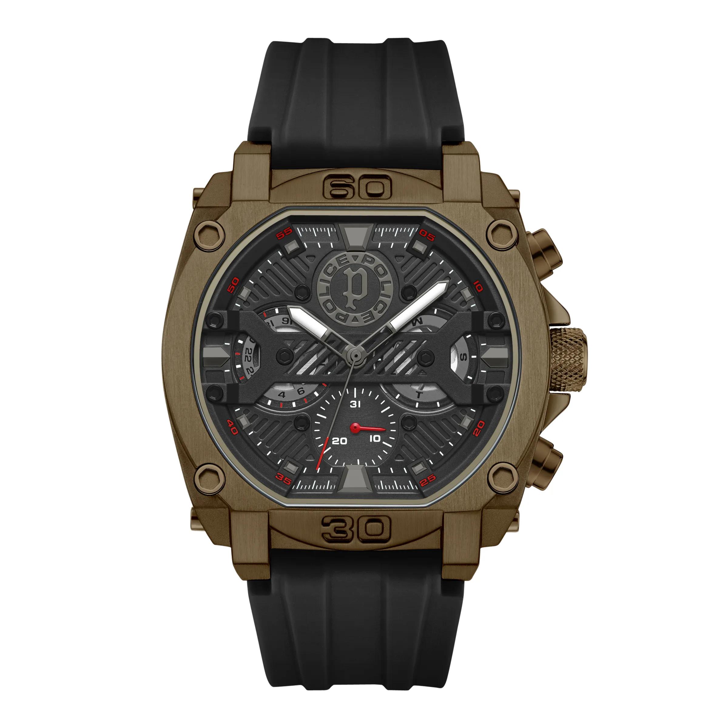 Police Uhren - Quarzuhr Norwood - Gr. unisize - in Braun - für Herren