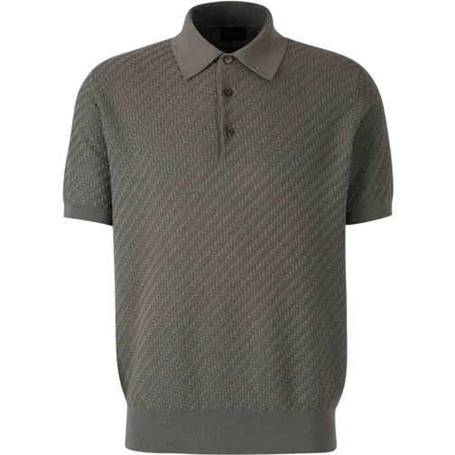 Brioni T-Shirts Formal Cotton Polo grün