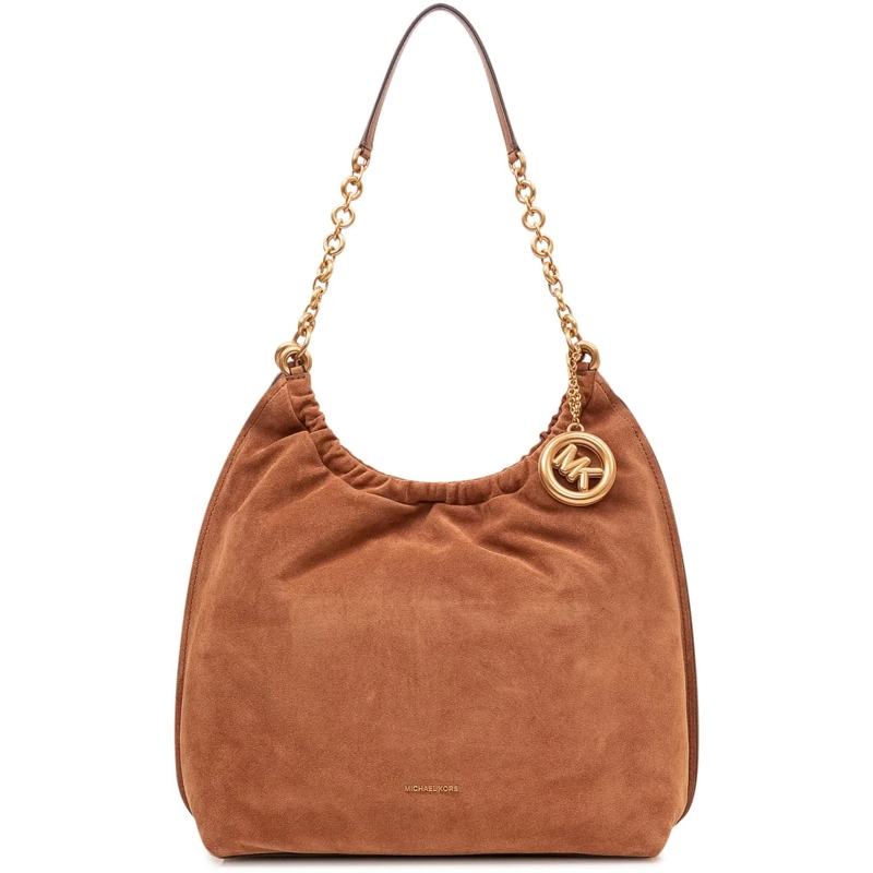 MICHAEL Michael Kors Sac à bandoulière Borsa a Spalla con Catena e Coulisse beige