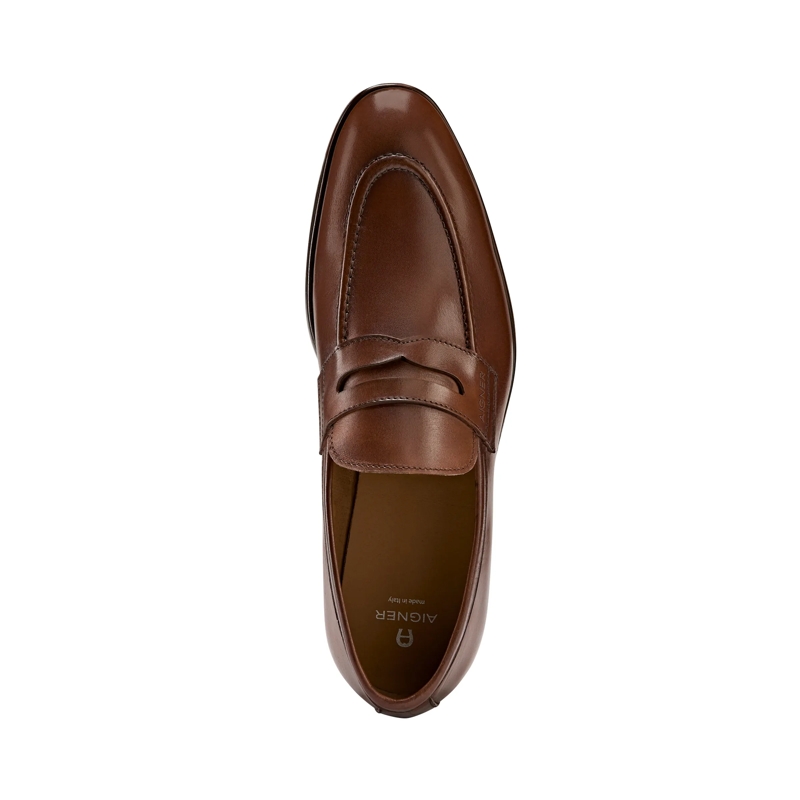 AIGNER Monkstraps penny loafer MORRIS 4A cognac