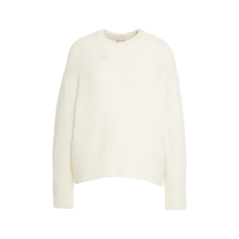 8Pm Pull Relaxed Fit Knit Sweater With Ribbed Details Neutrals