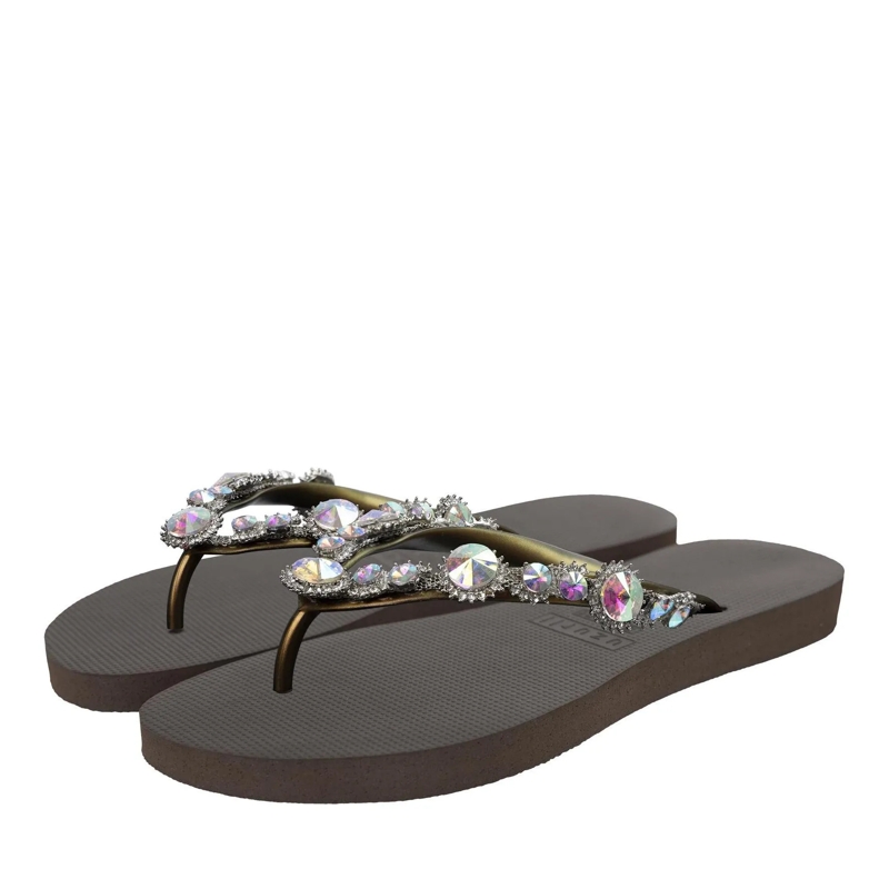 UZURII Flip Flops Zehentrenner Chrystal Marilyn mocca(Image 2)