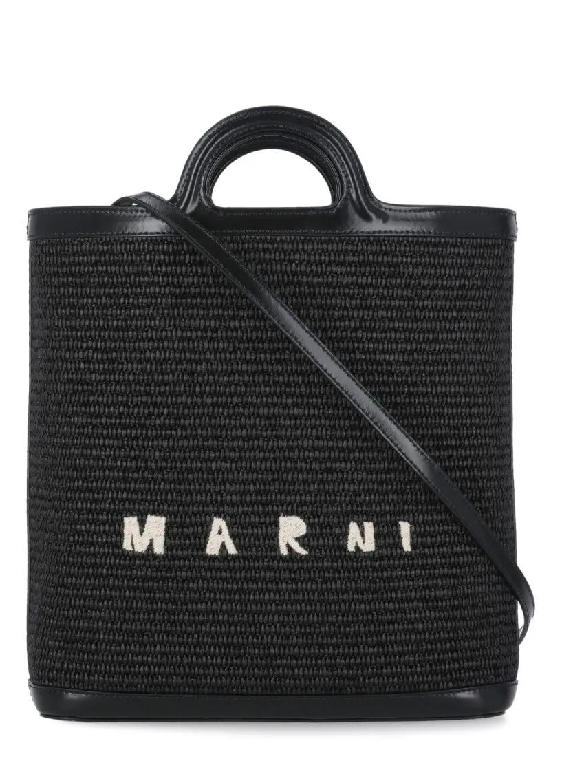 Marni Shopper - Rafia Shoulder Bag - Gr. unisize - in Schwarz - für Damen