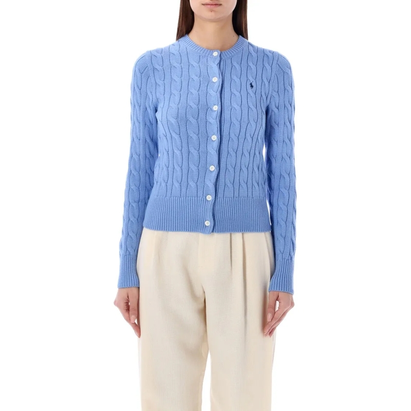 Polo Ralph Lauren Strickjacke Cotton Classic Cable-Knit Cardigan Blue
