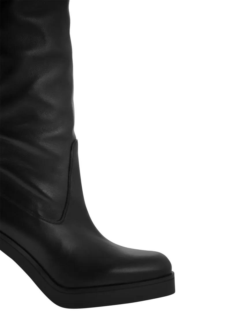 Thumbnail - Stuart Weitzman Stiefel - Bethenny 80 - Leather Boot - Gr. 39,5 (EU) - in Schwarz - für Damen