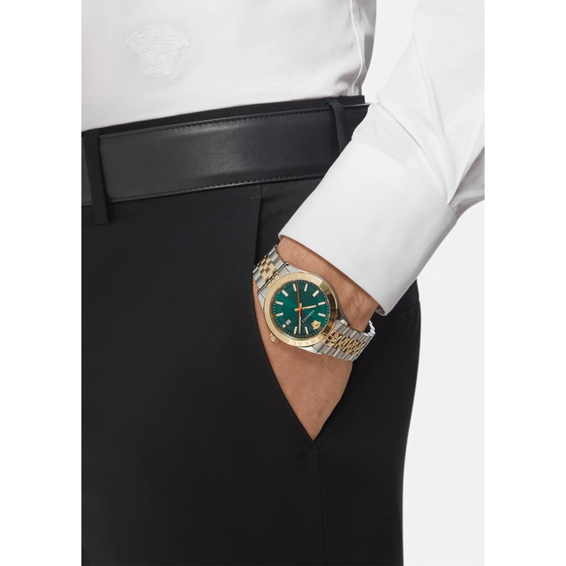 Versace Quarzuhr Quarz Analog Uhr Hellenium-Vk silber(Image 2)