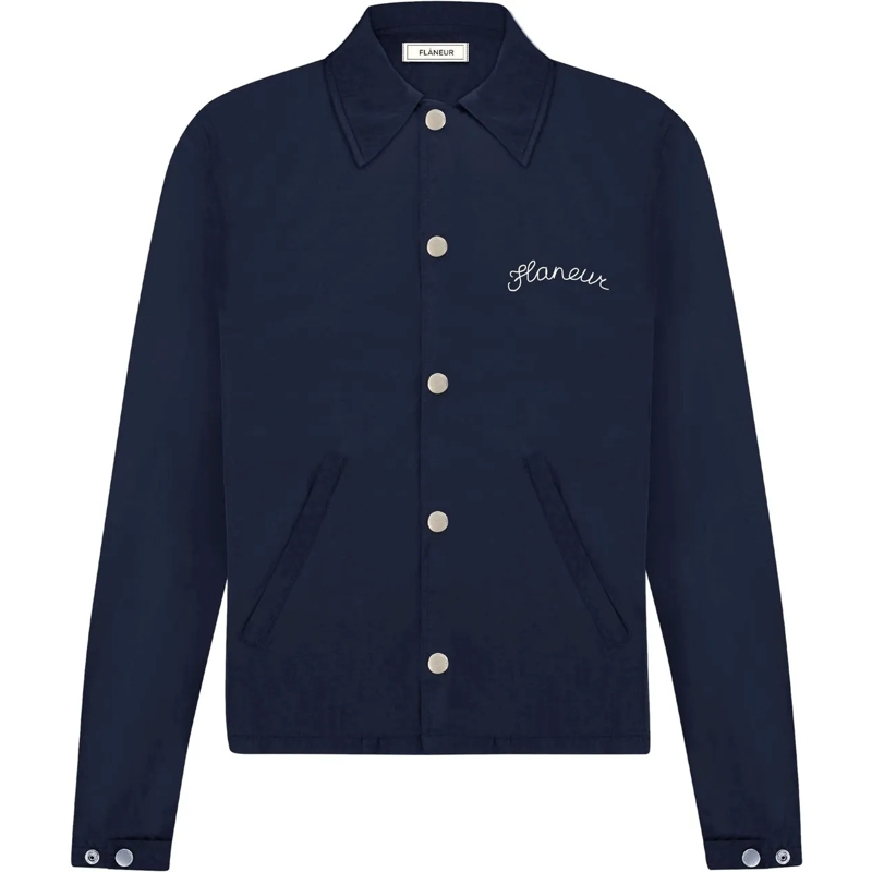 Flâneur Doudoune Signature Coach Jacket | Navy blau