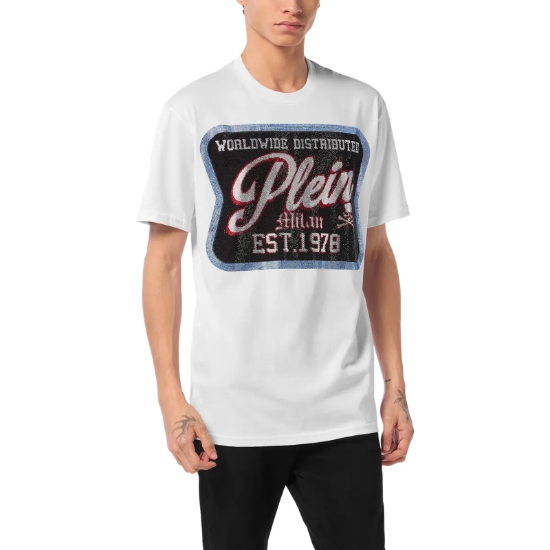 Philipp Plein T-Shirt T-Shirt Rundhalsausschnitt Milan weiss(Image 3)